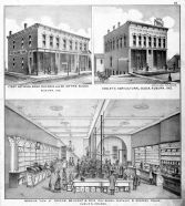 McIntyre Block, National Bank, Ensley's Agricultural Block, Schaab, Beugnot and Co., Auburn, DeKalb County 1880